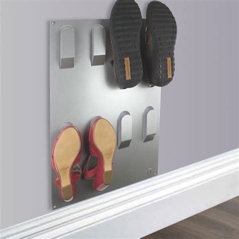 unique wall mounted shoe rack by the metal house|foldable shoe rack metal.